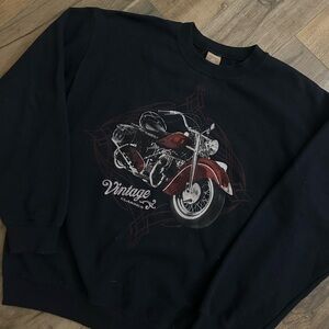 Vintage Motorcycle Graphic Sweatshirt